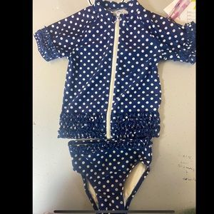 Swim Zip girls navy blue swimsuit